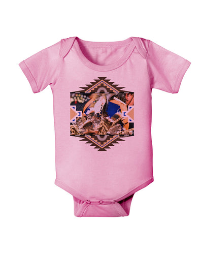 Native American Dancer 1 Baby Romper Bodysuit-Baby Romper-TooLoud-Pink-06-Months-Davson Sales