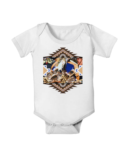 Native American Dancer 1 Baby Romper Bodysuit-Baby Romper-TooLoud-White-06-Months-Davson Sales