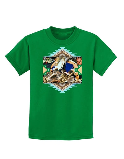 Native American Dancer 1 Childrens Dark T-Shirt-Childrens T-Shirt-TooLoud-Kelly-Green-X-Small-Davson Sales