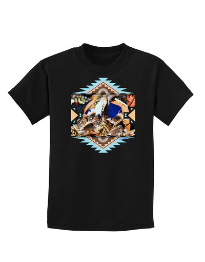 Native American Dancer 1 Childrens Dark T-Shirt-Childrens T-Shirt-TooLoud-Black-X-Small-Davson Sales