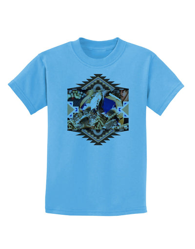 Native American Dancer 1 Childrens T-Shirt-Childrens T-Shirt-TooLoud-Aquatic-Blue-X-Small-Davson Sales