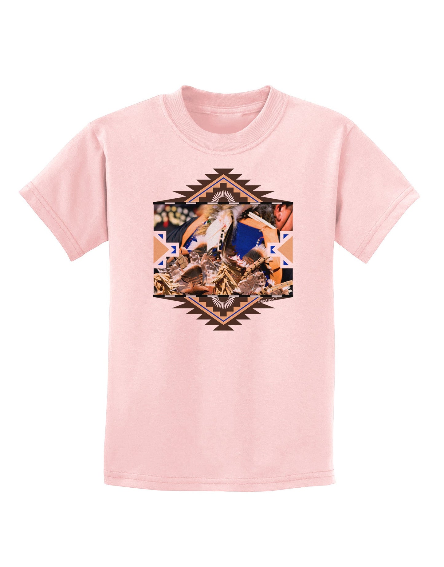 Native American Dancer 1 Childrens T-Shirt-Childrens T-Shirt-TooLoud-PalePink-X-Small-Davson Sales