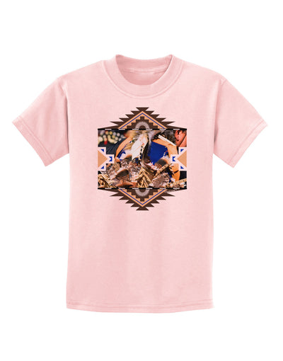 Native American Dancer 1 Childrens T-Shirt-Childrens T-Shirt-TooLoud-PalePink-X-Small-Davson Sales