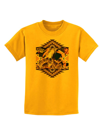 Native American Dancer 1 Childrens T-Shirt-Childrens T-Shirt-TooLoud-Gold-X-Small-Davson Sales