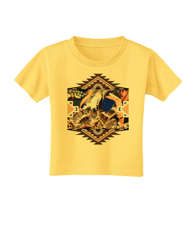 Native American Dancer 1 Toddler T-Shirt-Toddler T-Shirt-TooLoud-Yellow-2T-Davson Sales