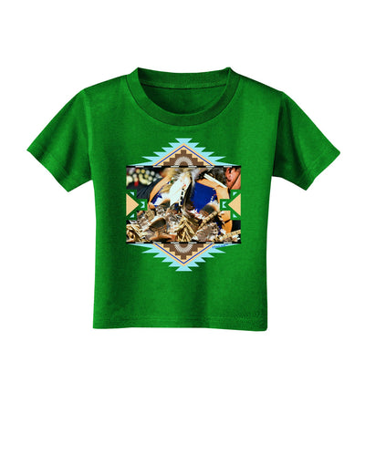 Native American Dancer 1 Toddler T-Shirt Dark-Toddler T-Shirt-TooLoud-Clover-Green-2T-Davson Sales