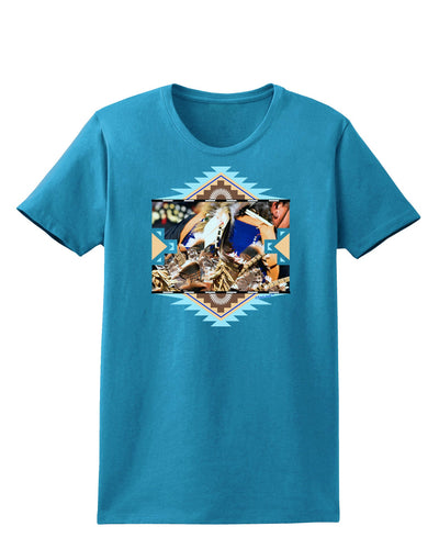 Native American Dancer 1 Womens Dark T-Shirt-TooLoud-Turquoise-X-Small-Davson Sales