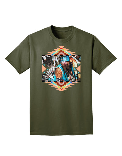 Native American Dancer 2 Adult Dark T-Shirt-Mens T-Shirt-TooLoud-Military-Green-Small-Davson Sales