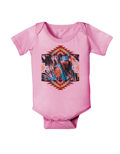 Native American Dancer 2 Baby Romper Bodysuit-Baby Romper-TooLoud-Pink-06-Months-Davson Sales