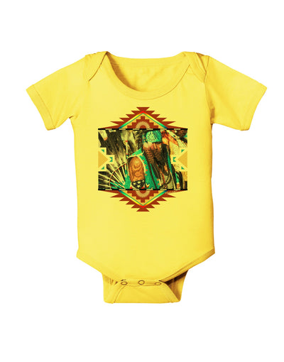 Native American Dancer 2 Baby Romper Bodysuit-Baby Romper-TooLoud-Yellow-06-Months-Davson Sales