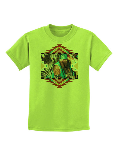 Native American Dancer 2 Childrens T-Shirt-Childrens T-Shirt-TooLoud-Lime-Green-X-Small-Davson Sales