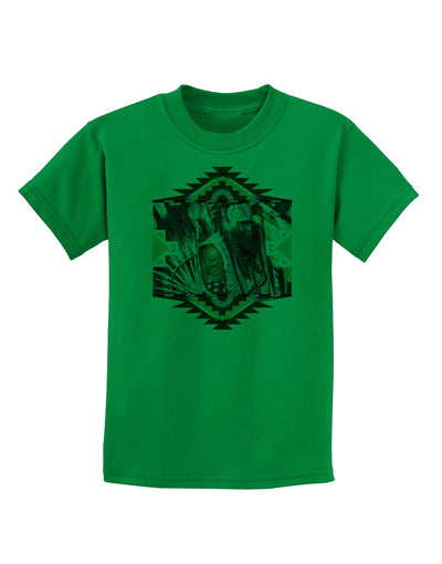 Native American Dancer 2 Childrens T-Shirt-Childrens T-Shirt-TooLoud-Kelly-Green-X-Small-Davson Sales