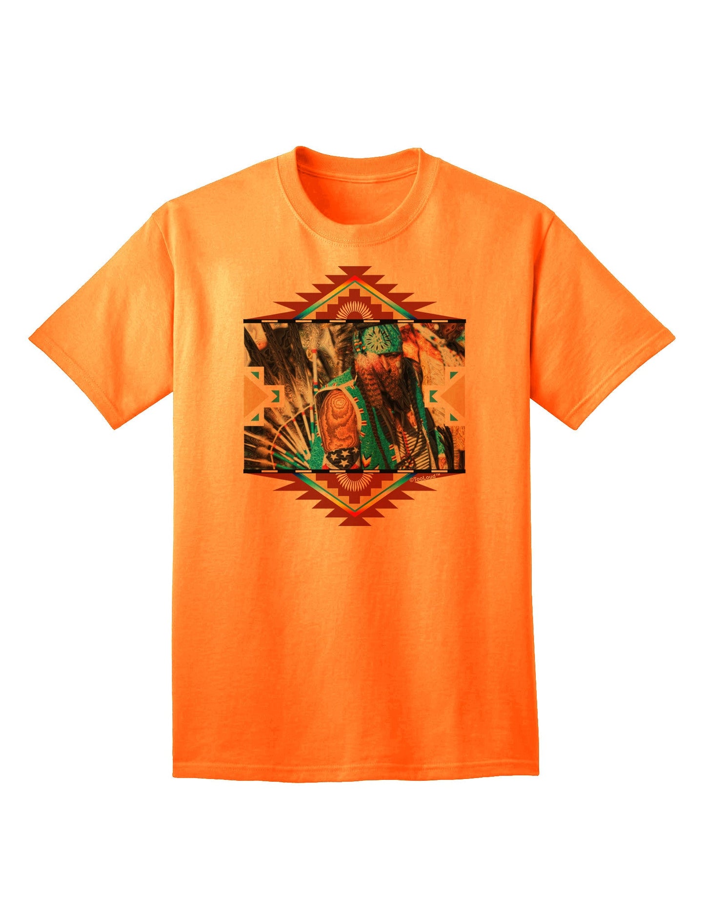 Native American Dancer 2 - Premium Adult T-Shirt Collection-Mens T-shirts-TooLoud-Neon-Orange-Small-Davson Sales