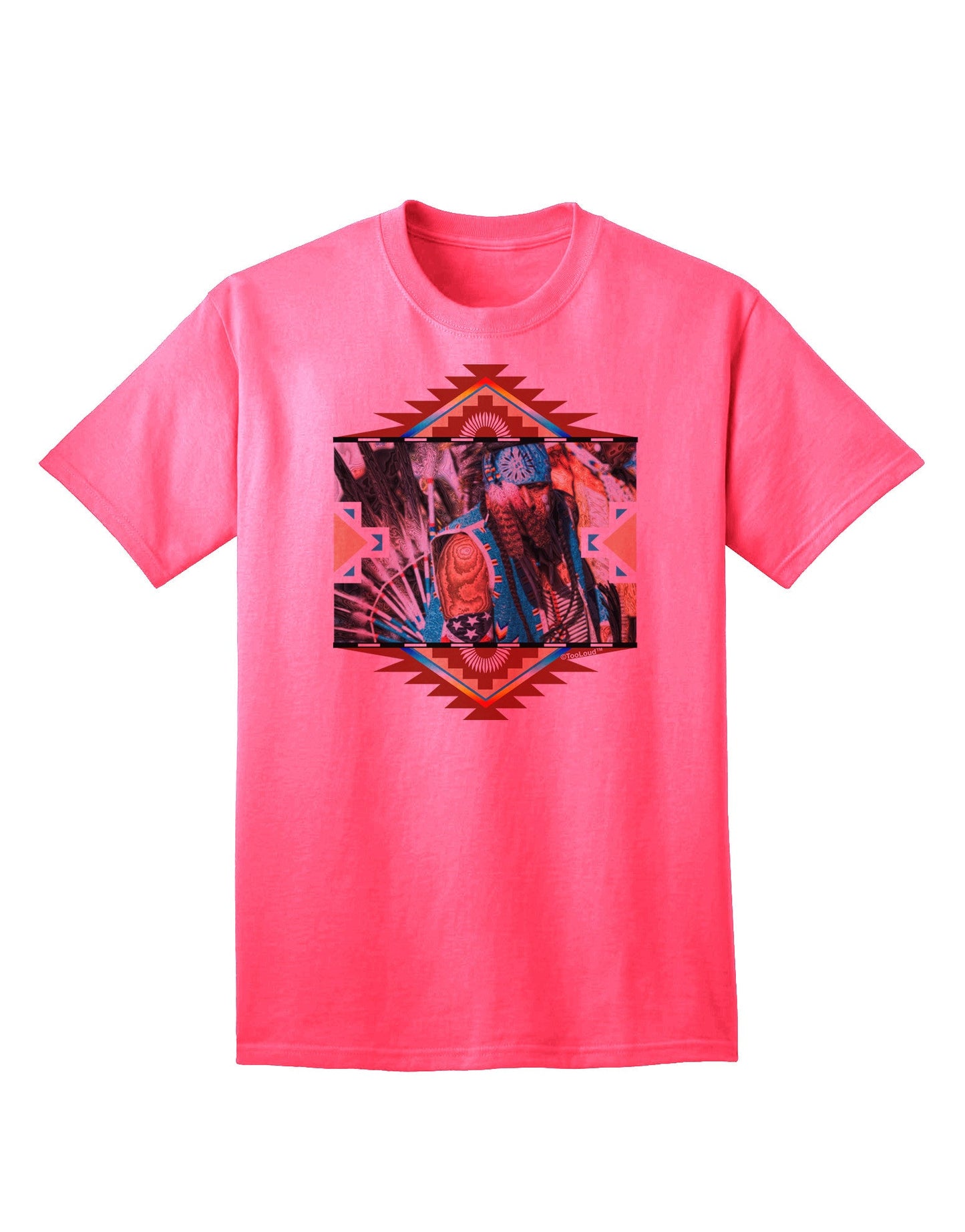 Native American Dancer 2 - Premium Adult T-Shirt Collection-Mens T-shirts-TooLoud-Neon-Pink-Small-Davson Sales