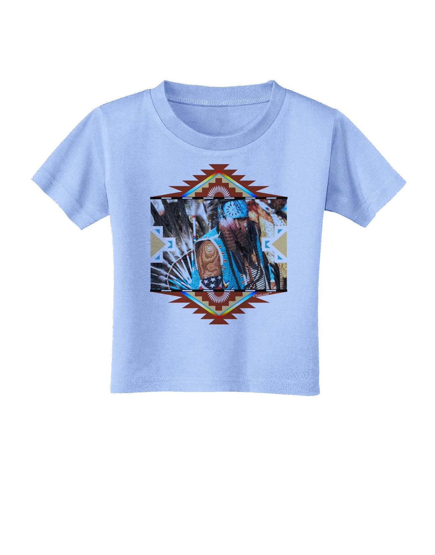 Native American Dancer 2 Toddler T-Shirt-Toddler T-Shirt-TooLoud-Aquatic-Blue-2T-Davson Sales