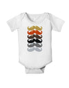 Natural Mustache Rainbow Baby Romper Bodysuit-Baby Romper-TooLoud-White-06-Months-Davson Sales