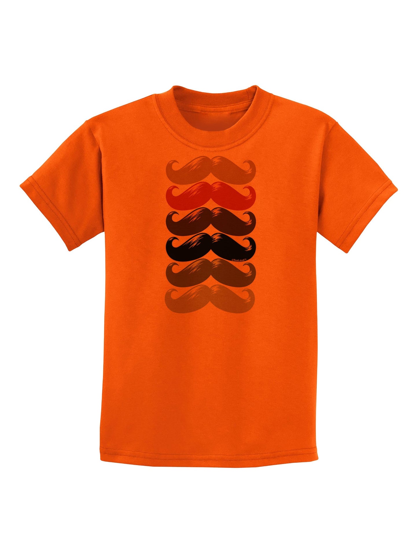 Natural Mustache Rainbow Childrens T-Shirt-Childrens T-Shirt-TooLoud-Orange-X-Small-Davson Sales