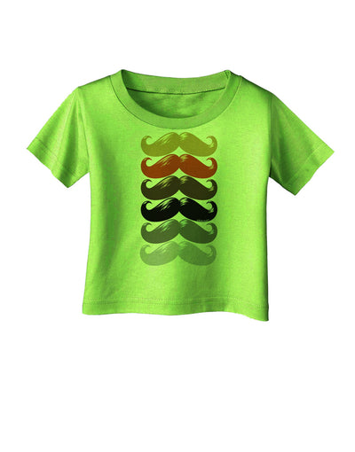 Natural Mustache Rainbow Infant T-Shirt-Infant T-Shirt-TooLoud-Lime-Green-06-Months-Davson Sales