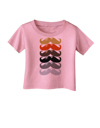 Natural Mustache Rainbow Infant T-Shirt-Infant T-Shirt-TooLoud-Candy-Pink-06-Months-Davson Sales