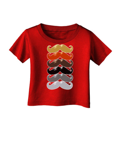 Natural Mustache Rainbow Infant T-Shirt Dark-Infant T-Shirt-TooLoud-Red-06-Months-Davson Sales