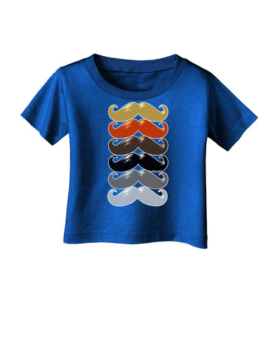 Natural Mustache Rainbow Infant T-Shirt Dark-Infant T-Shirt-TooLoud-Royal-Blue-06-Months-Davson Sales