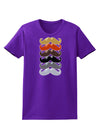 Natural Mustache Rainbow Womens Dark T-Shirt-TooLoud-Purple-X-Small-Davson Sales