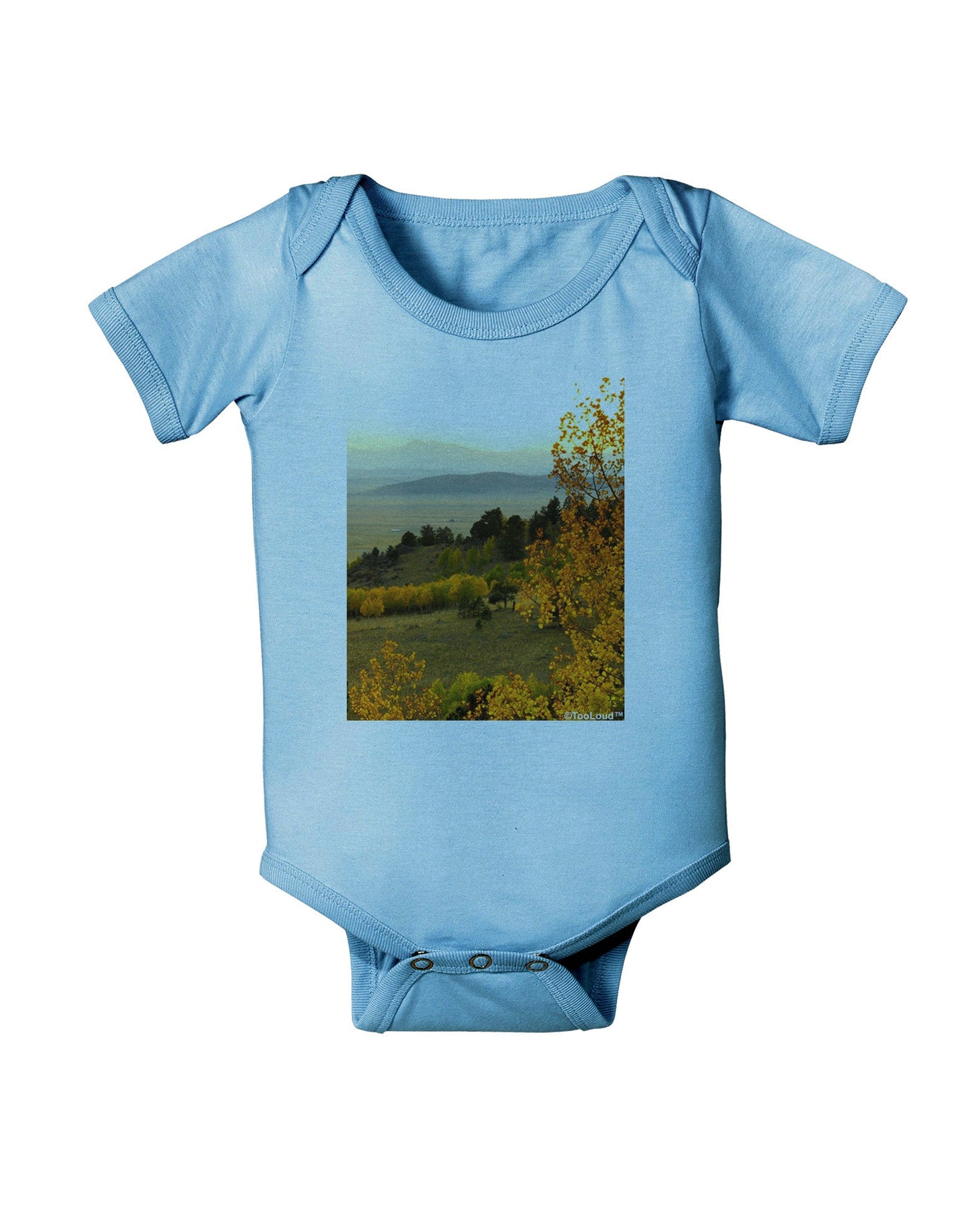 Nature Photography - Gentle Sunrise Baby Romper Bodysuit by-Baby Romper-TooLoud-LightBlue-06-Months-Davson Sales