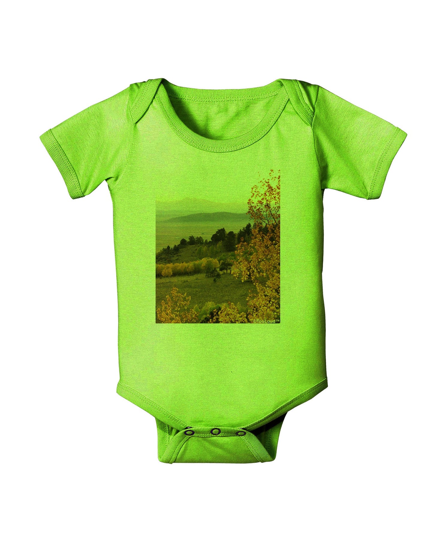 Nature Photography - Gentle Sunrise Baby Romper Bodysuit by-Baby Romper-TooLoud-Lime-06-Months-Davson Sales