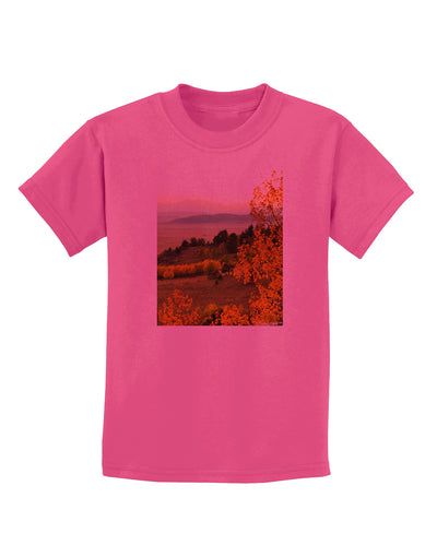 Nature Photography - Gentle Sunrise Childrens T-Shirt-Childrens T-Shirt-TooLoud-Sangria-X-Small-Davson Sales