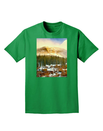 Nature Photography - Mountain Glow Adult Dark T-Shirt-Mens T-Shirt-TooLoud-Kelly-Green-Small-Davson Sales