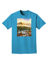 Nature Photography - Mountain Glow Adult Dark T-Shirt-Mens T-Shirt-TooLoud-Turquoise-Small-Davson Sales