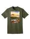 Nature Photography - Mountain Glow Adult Dark T-Shirt-Mens T-Shirt-TooLoud-Military-Green-Small-Davson Sales