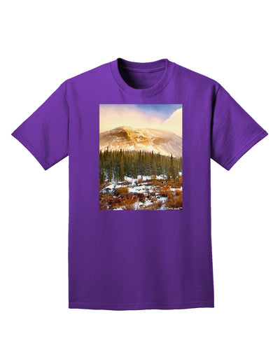 Nature Photography - Mountain Glow Adult Dark T-Shirt-Mens T-Shirt-TooLoud-Purple-Small-Davson Sales