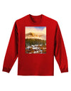 Nature Photography - Mountain Glow Adult Long Sleeve Dark T-Shirt-TooLoud-Red-Small-Davson Sales