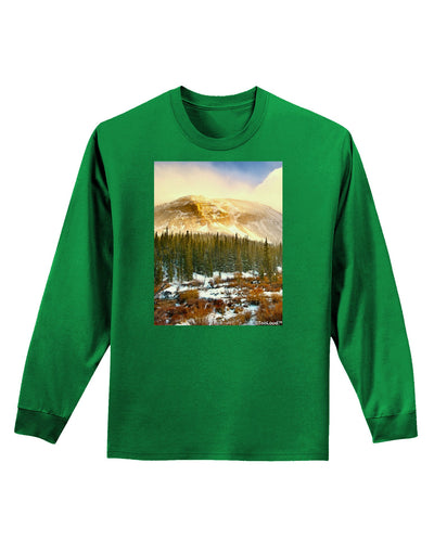 Nature Photography - Mountain Glow Adult Long Sleeve Dark T-Shirt-TooLoud-Kelly-Green-Small-Davson Sales