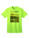 Nature Photography - Mountain Glow Adult T-Shirt-Mens T-Shirt-TooLoud-Neon-Green-Small-Davson Sales