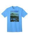 Nature Photography - Mountain Glow Adult T-Shirt-Mens T-Shirt-TooLoud-Aquatic-Blue-Small-Davson Sales