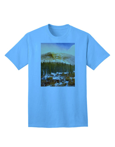 Nature Photography - Mountain Glow Adult T-Shirt-Mens T-Shirt-TooLoud-Aquatic-Blue-Small-Davson Sales