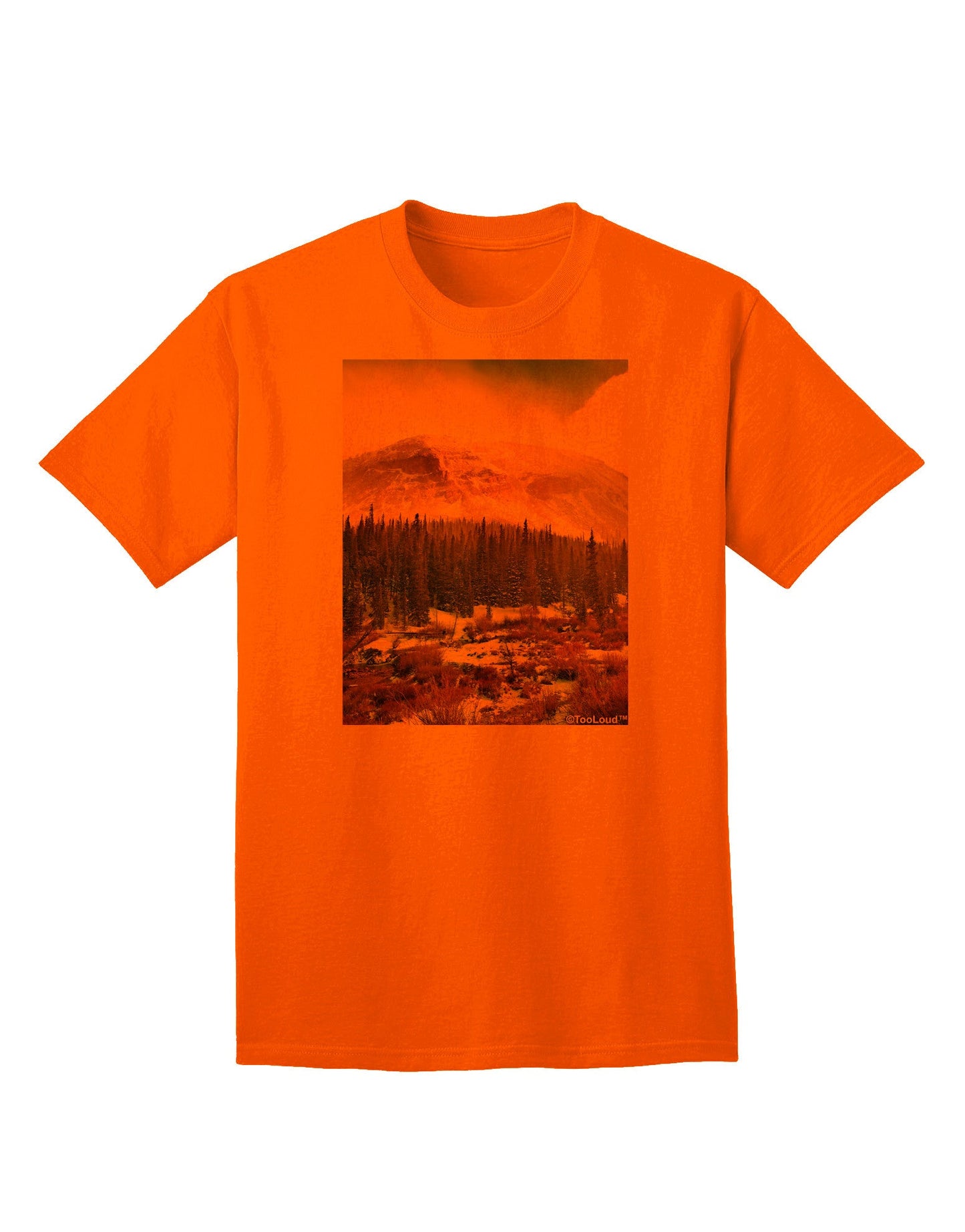 Nature Photography - Mountain Glow Adult T-Shirt-Mens T-Shirt-TooLoud-Orange-Small-Davson Sales
