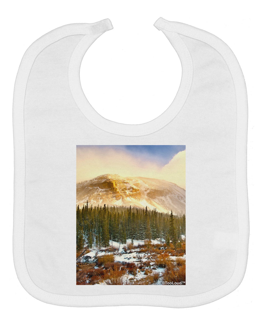 Nature Photography - Mountain Glow Baby Bib by