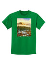 Nature Photography - Mountain Glow Childrens Dark T-Shirt-Childrens T-Shirt-TooLoud-Kelly-Green-X-Small-Davson Sales