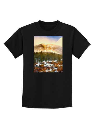 Nature Photography - Mountain Glow Childrens Dark T-Shirt-Childrens T-Shirt-TooLoud-Black-X-Small-Davson Sales