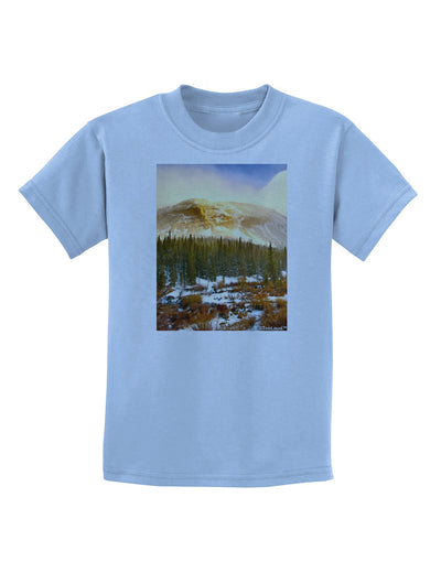 Nature Photography - Mountain Glow Childrens T-Shirt-Childrens T-Shirt-TooLoud-Light-Blue-X-Small-Davson Sales