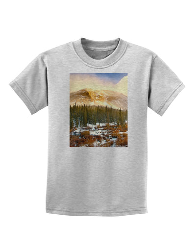 Nature Photography - Mountain Glow Childrens T-Shirt-Childrens T-Shirt-TooLoud-AshGray-X-Small-Davson Sales