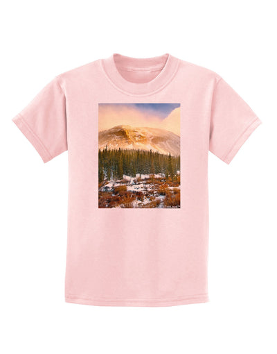 Nature Photography - Mountain Glow Childrens T-Shirt-Childrens T-Shirt-TooLoud-PalePink-X-Small-Davson Sales