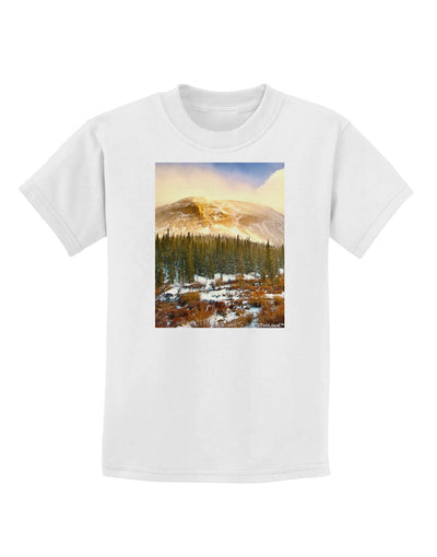 Nature Photography - Mountain Glow Childrens T-Shirt-Childrens T-Shirt-TooLoud-White-X-Small-Davson Sales