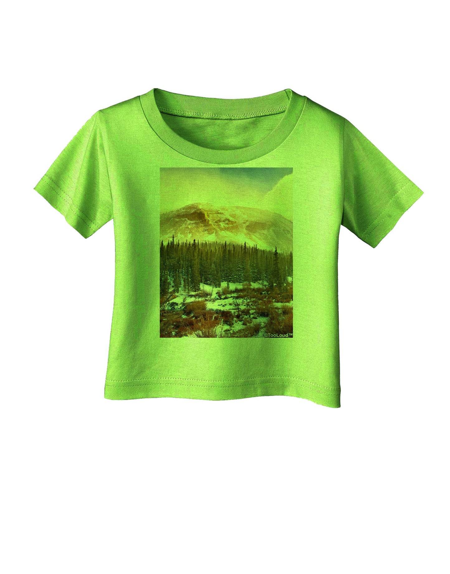Nature Photography - Mountain Glow Infant T-Shirt-Infant T-Shirt-TooLoud-Lime-Green-06-Months-Davson Sales