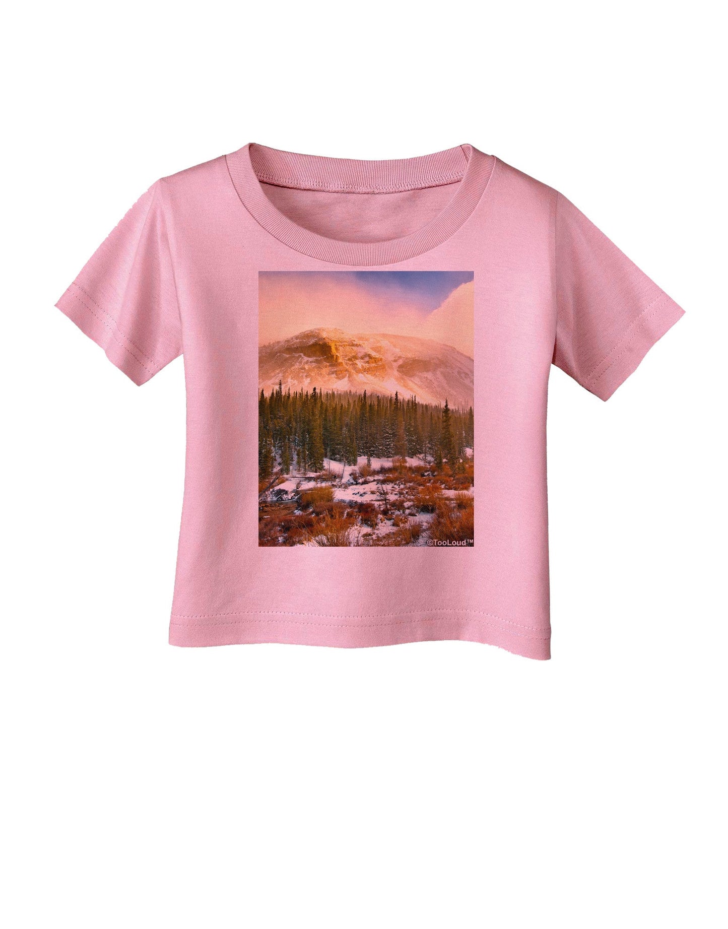 Nature Photography - Mountain Glow Infant T-Shirt-Infant T-Shirt-TooLoud-Candy-Pink-06-Months-Davson Sales