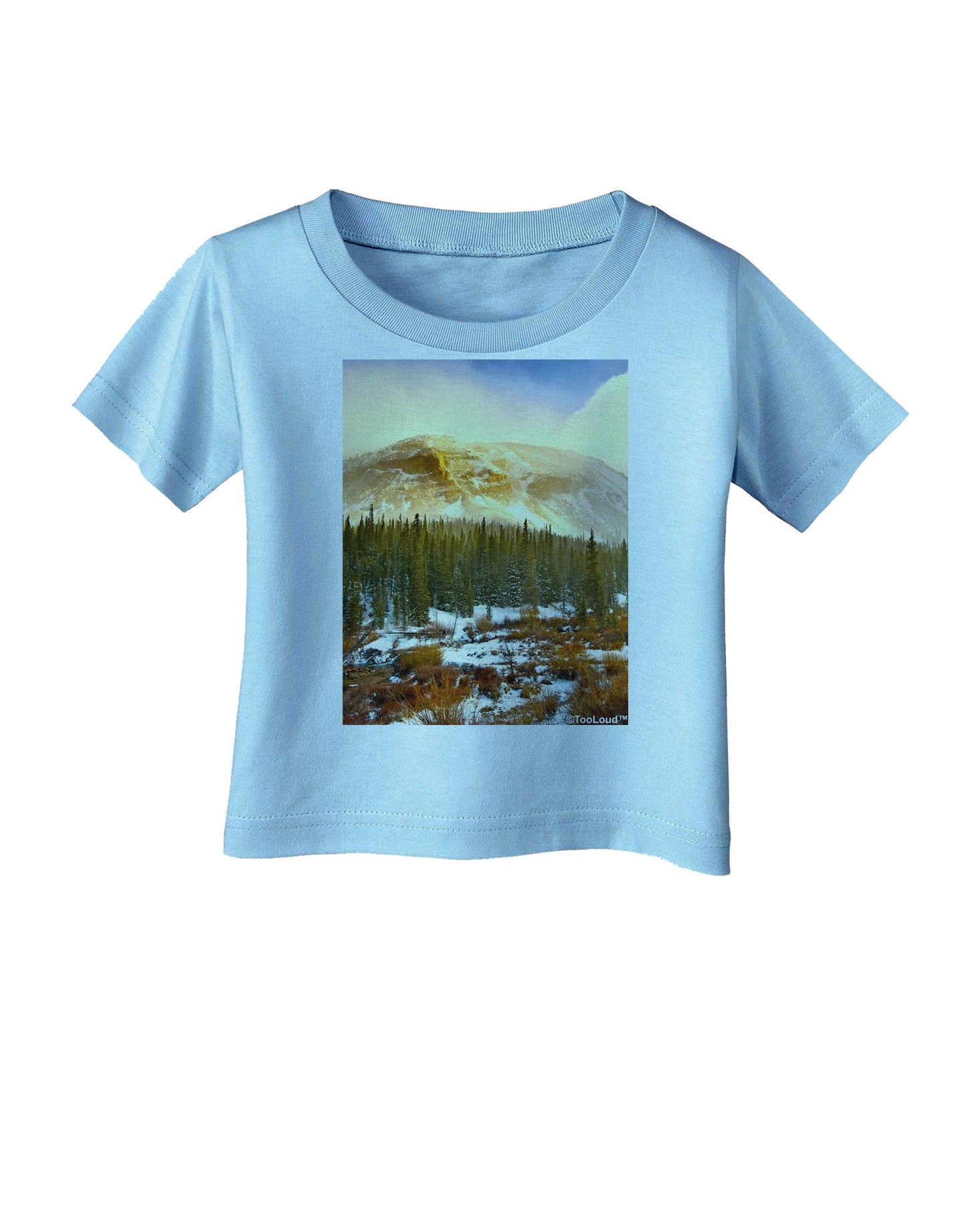 Nature Photography - Mountain Glow Infant T-Shirt-Infant T-Shirt-TooLoud-Aquatic-Blue-06-Months-Davson Sales