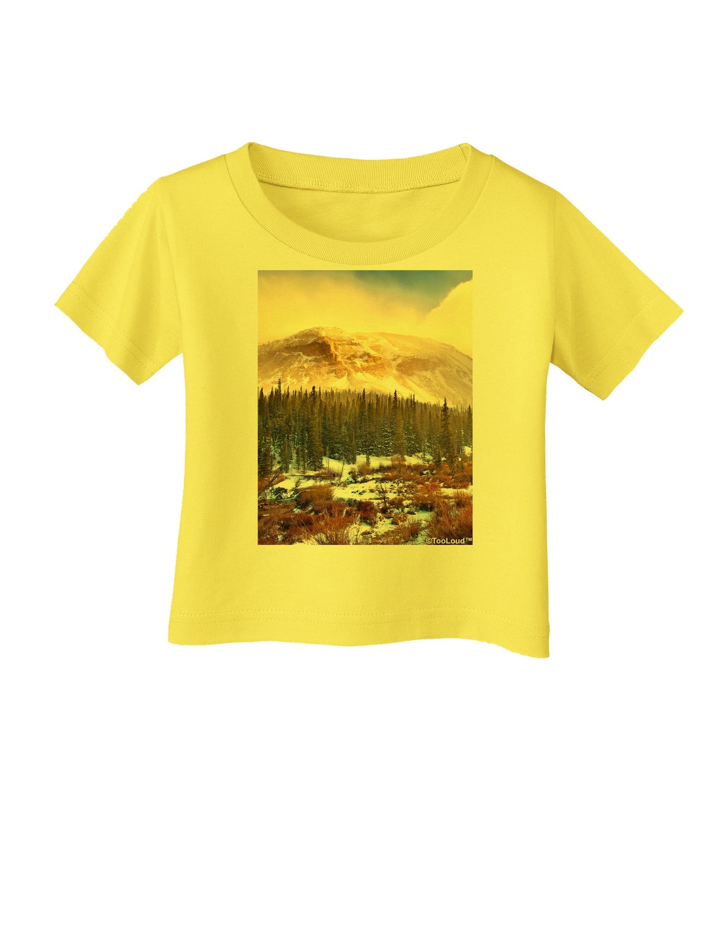 Nature Photography - Mountain Glow Infant T-Shirt-Infant T-Shirt-TooLoud-Yellow-06-Months-Davson Sales